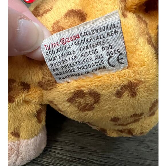 Vintage 2004 Ty Pluffies Tylux‎ Collection Towers the Giraffe With Swing Tag - Picture 6 of 7